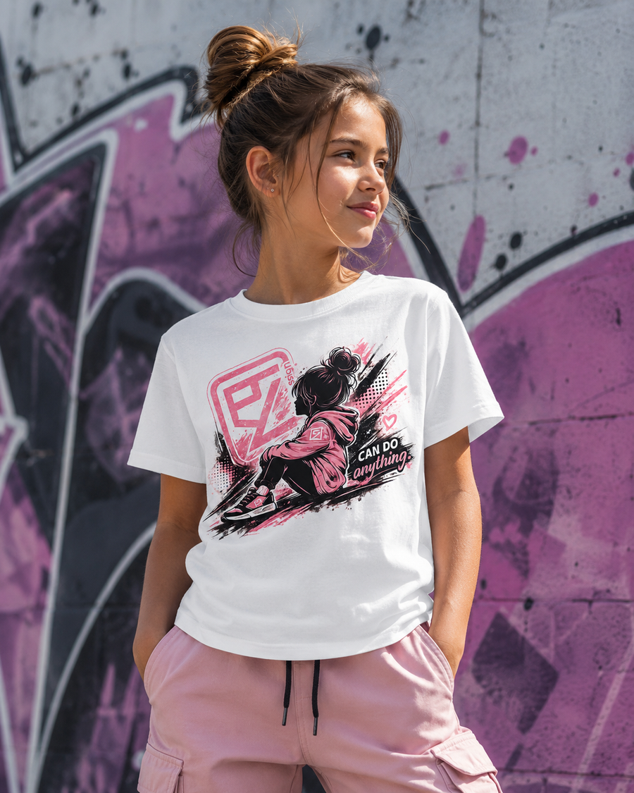 edlessign Girls Can Do Anything Kinder T-Shirt Mädchen Streetwear