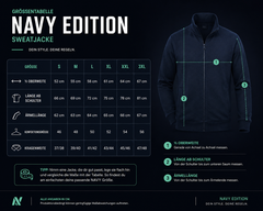 Sweatjacke Navy 300 g/m²